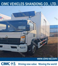 CIMC REFRIGERATED TRUCK WITH HOWO CHASSIS FOR SALE